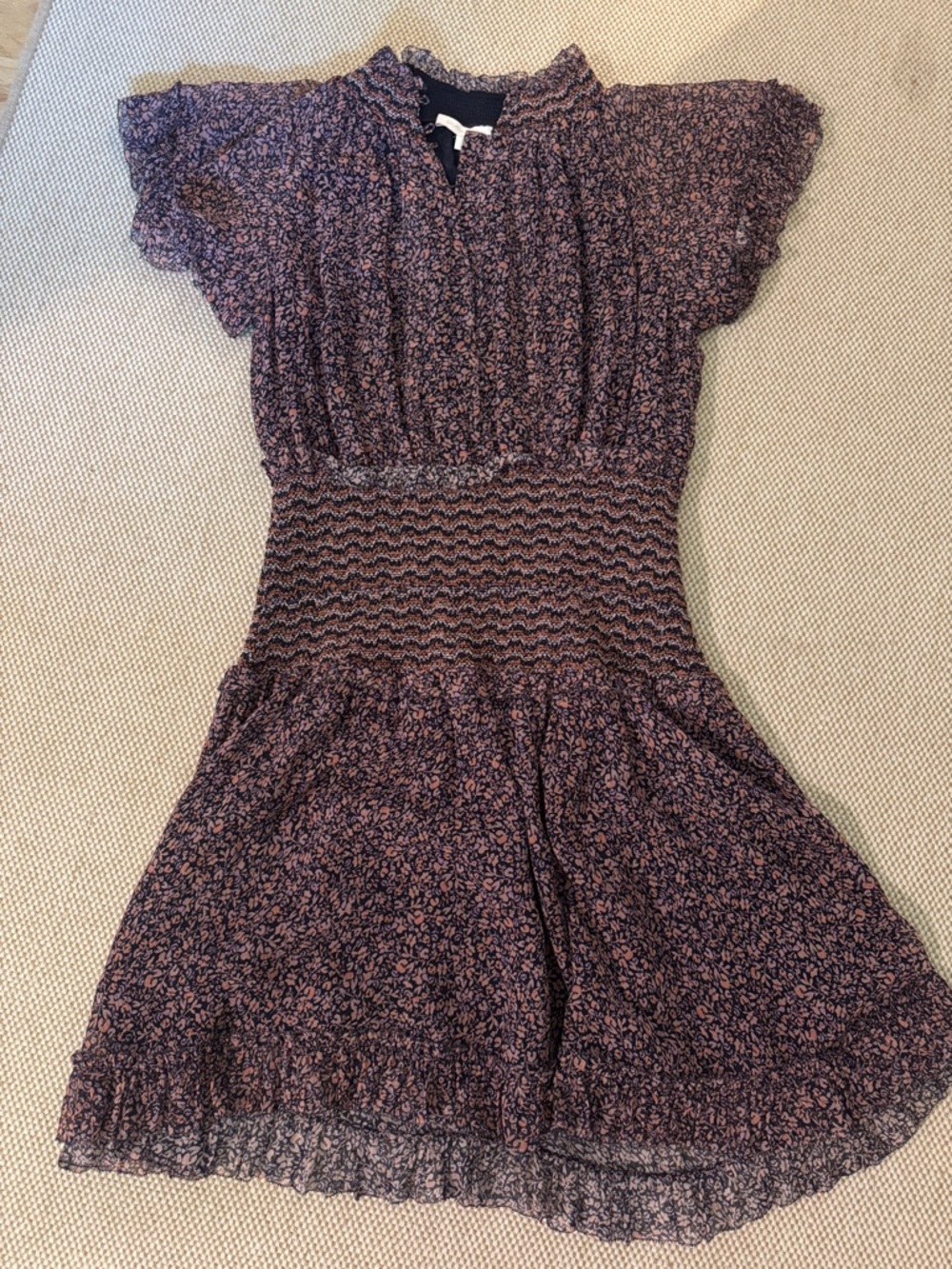 Jonathan Simkhai Purple Floral Mini Dress